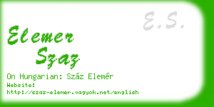 elemer szaz business card