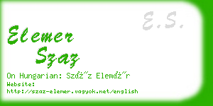 elemer szaz business card